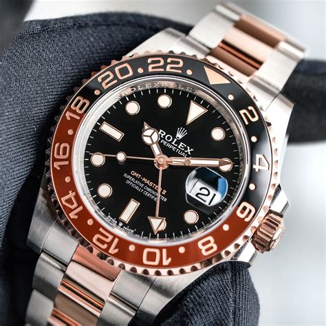 rolex gmt master 2 rootbeer rose gold|root beer rolex 2022.